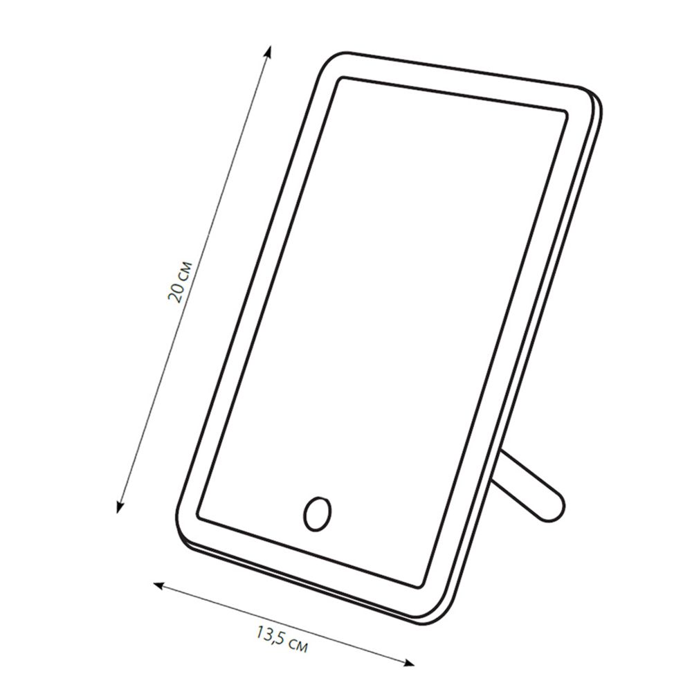TLD-591 White-LED-80Lm-6000K-Dimmer Настольный светильник зеркало. 4W. Встроенный аккумулятор 3.7V-600mAh. Сенсорный выключатель. Диммер. Белый. ТМ Uniel