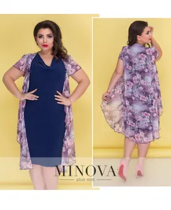 Платье 00277-синий Minova