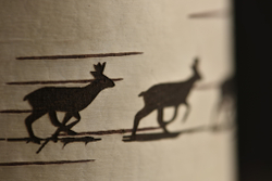 Малыя фарфоровая пиала для завтрака с берестой. Коллекция Christmas (Рождество или Олени)