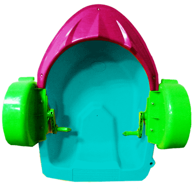 Механическая бамперная лодка "Катамаран" 113*108*23 см, цвет голубой с розовым