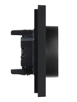 FORTE&PIANO Розетка 2-местная с заземлением с защитными шторками безвинтовое крепление 16А FP123 черный IEK