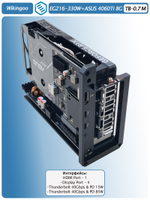 Внешняя видеокарта EGPu Wikingoo EG216 - 330W + ASUS GeForce RTX 4060 Ti 8Gb. Thunderbolt 3/4.