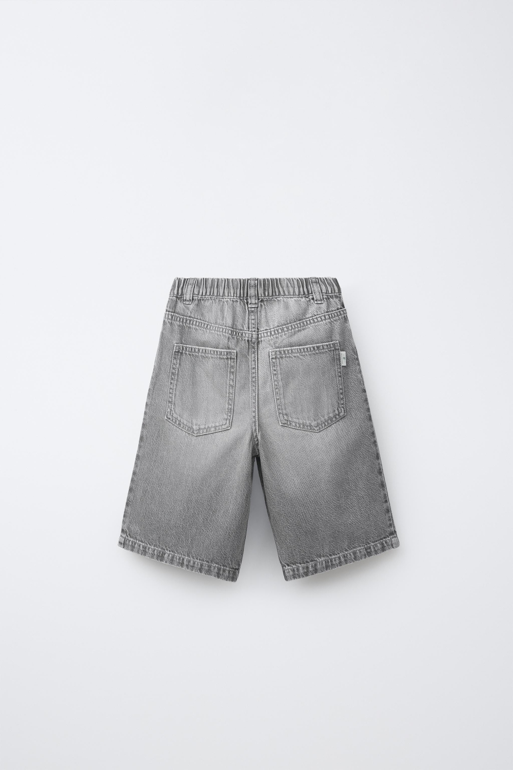 ZARA ДЖИНСОВЫЕ ШОРТЫ BAGGY, СЕРЫЙ