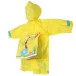 Дождевик-плащ детский «Веселые приключения-Слоник» с капюшоном,регулир.манжет, цвет желтый, размер XL(86*54см) ДоброСад