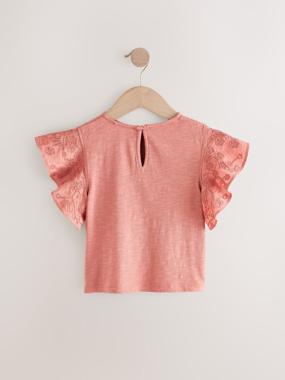 Футболка с вышивкой для девочки Next E45-364, Кирпичный