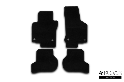 Коврики в салон для VOLKSWAGEN Golf VI 2008-2012, хэтчбек, 4 шт. (текстиль) KLEVER01512601200K