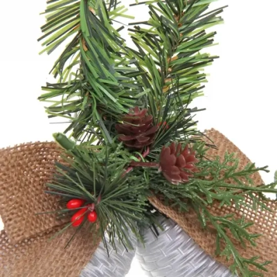 Украшение новогодние «Зимний колокольчик» 19*10*13 см, серебро