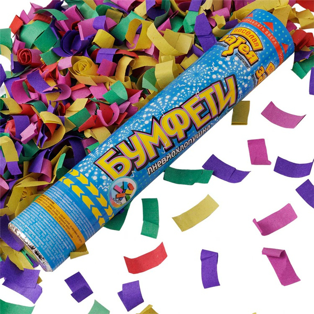 Хлопушка-конфетти с бумажными конфетти, 30 см