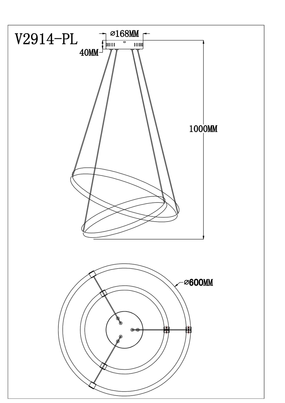 Светодиодная подвесная люстра Moderli V2914-PL Lama