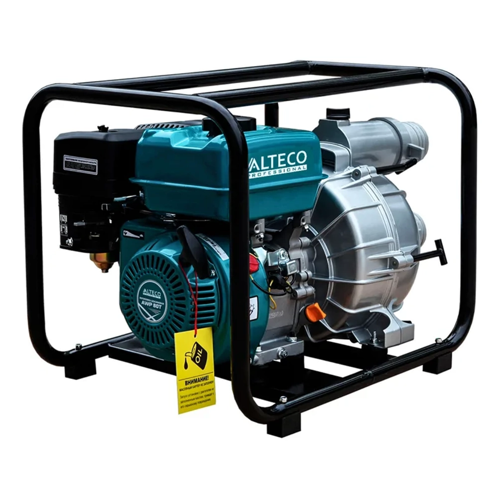 ALTECO Professional AWP80T мотопомпа бензиновая 6.8 л.с, 1024 л/мин, диаметр 80 мм, 13518