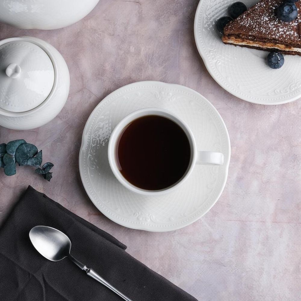 Чайная пара 200 мл белая d 8,6 см h6,1 см Aristocrat Stackable Noble [6]