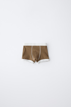 ZARA НАБОР ИЗ ТРЕХ ТРУСОВ-БОКСЕРОВ С ЯРКИМИ ДЕТАЛЯМИ, РАЗНОЦВЕТНЫЙ