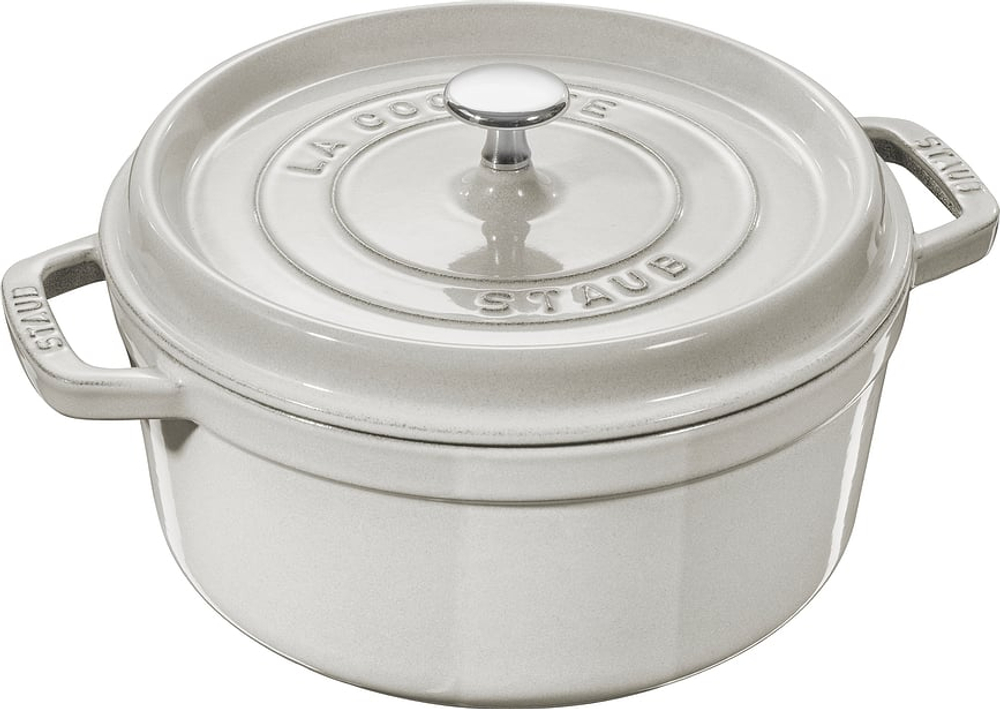 Кастрюля staub la cocotte, чугун, антипригарное покрытие, белая · арт. fabr 40501-410-0