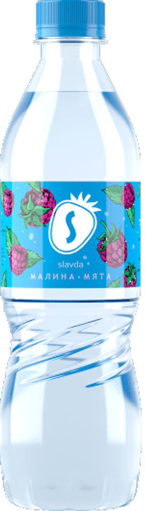 Напиток слабогазированный &quot;Славда&quot; со вкусом малины и мяты, 0,5л