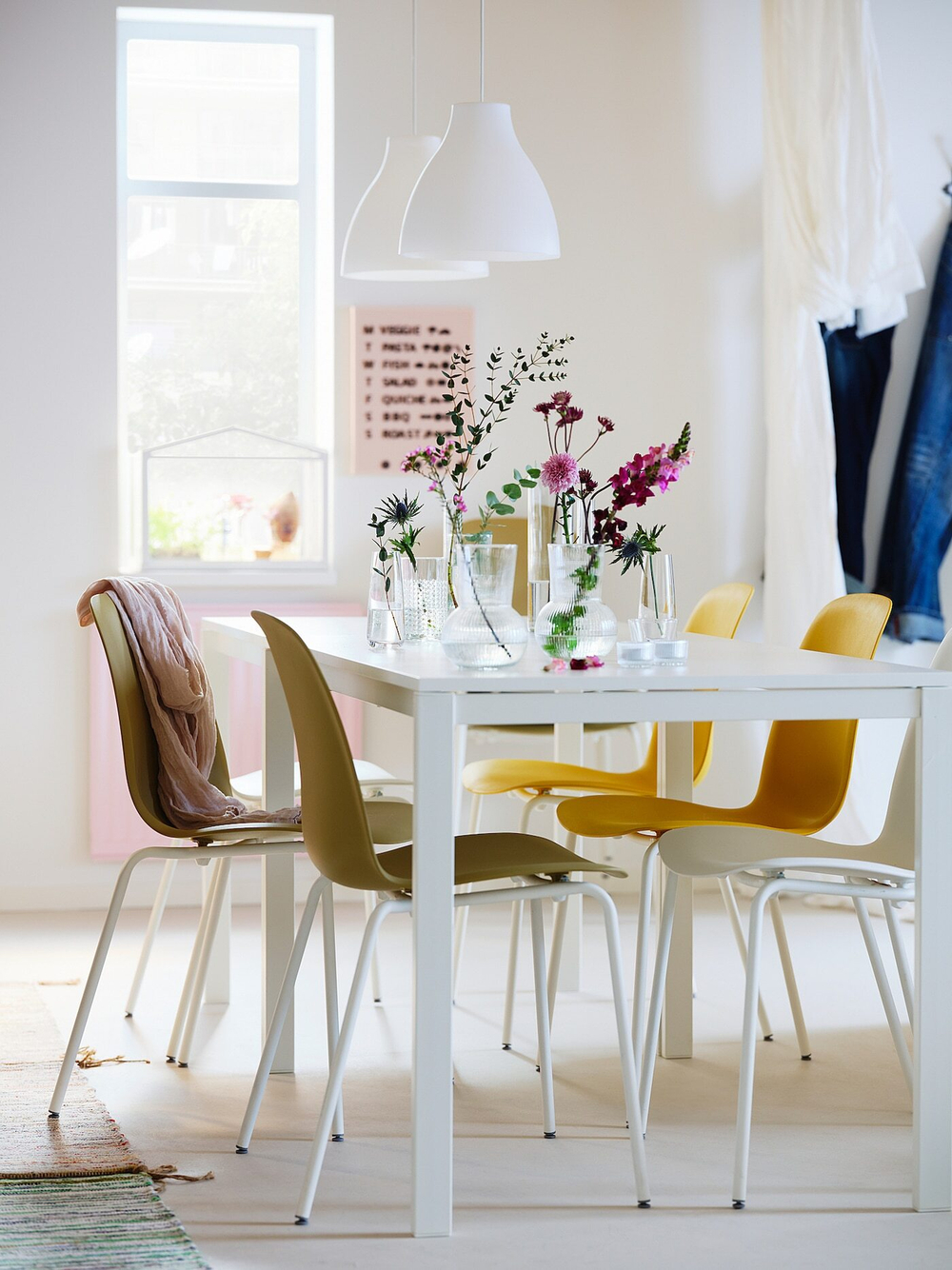 IKEA MELODI  (ИКЕА МЕЛОДИ)  -  Подвесной светильник, белый, 28 см