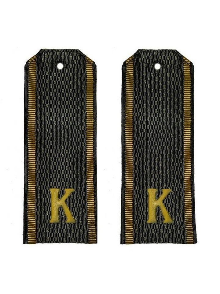 Погоны МО повседневные для курсантов с буквой К пластик