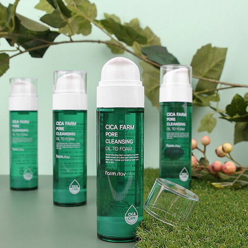 Гидрофильное масло-пенка FarmStay Cica Farm Pore Cleansing Oil To Foam, 115мл