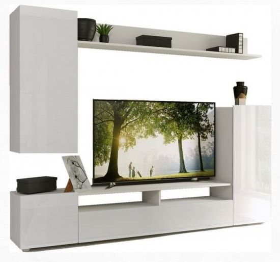 Гостиная ЛИЯ белый / белый глянец