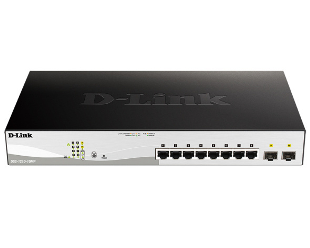 Коммутатор управляемый D-link DGS-1210-10MP/FL