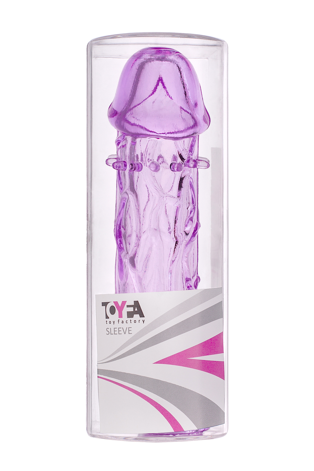 Насадка на пенис TOYFA Basic, TPE, фиолетовый, 12,5 см