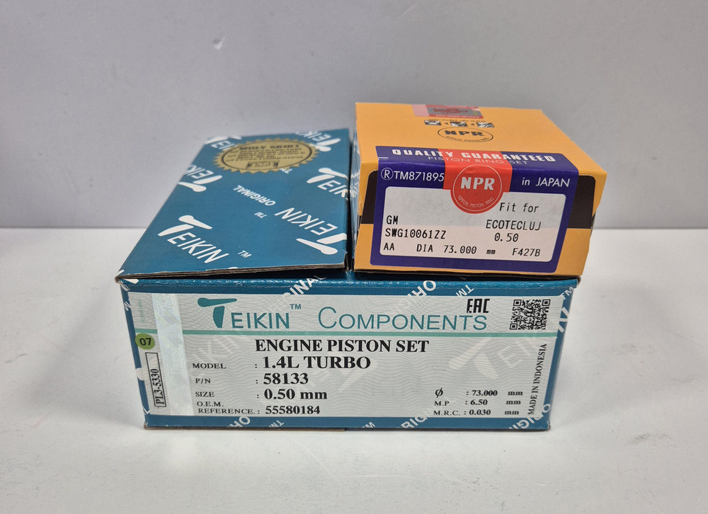 Поршни +0.50 A14NET TEIKIN с кольцами NPR