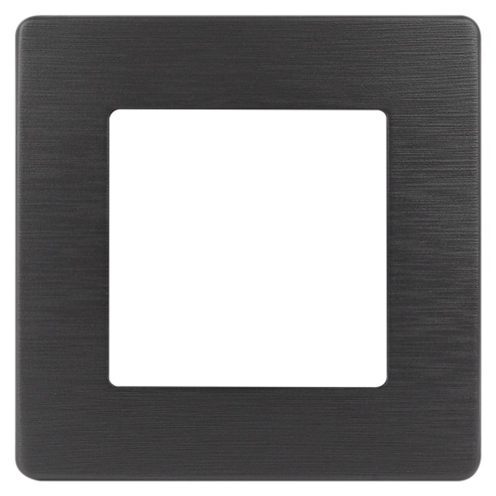 Рамка для розеток и выключателей ЭРА Серия 12 12-5101-12 на 1 пост, Сатин, графит