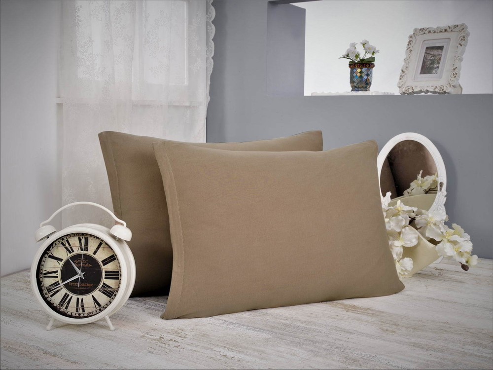 Наволочки 2шт 50х70 Sofi De MarkO Трикотаж светло-бежевые