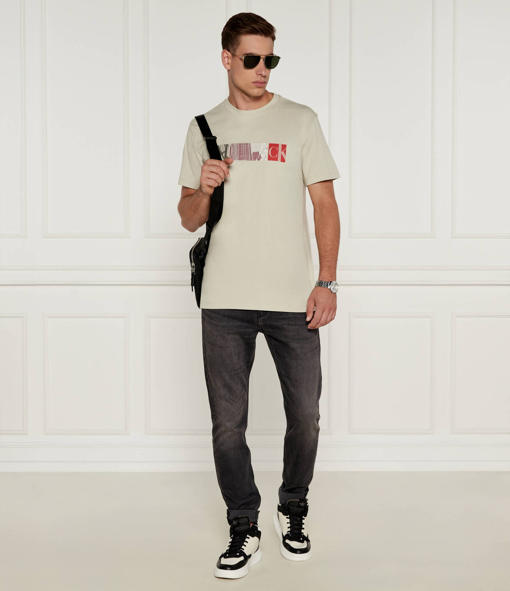 Футболка CITY BLOCK CALVIN KLEIN JEANS - бежевый(J30J326865)