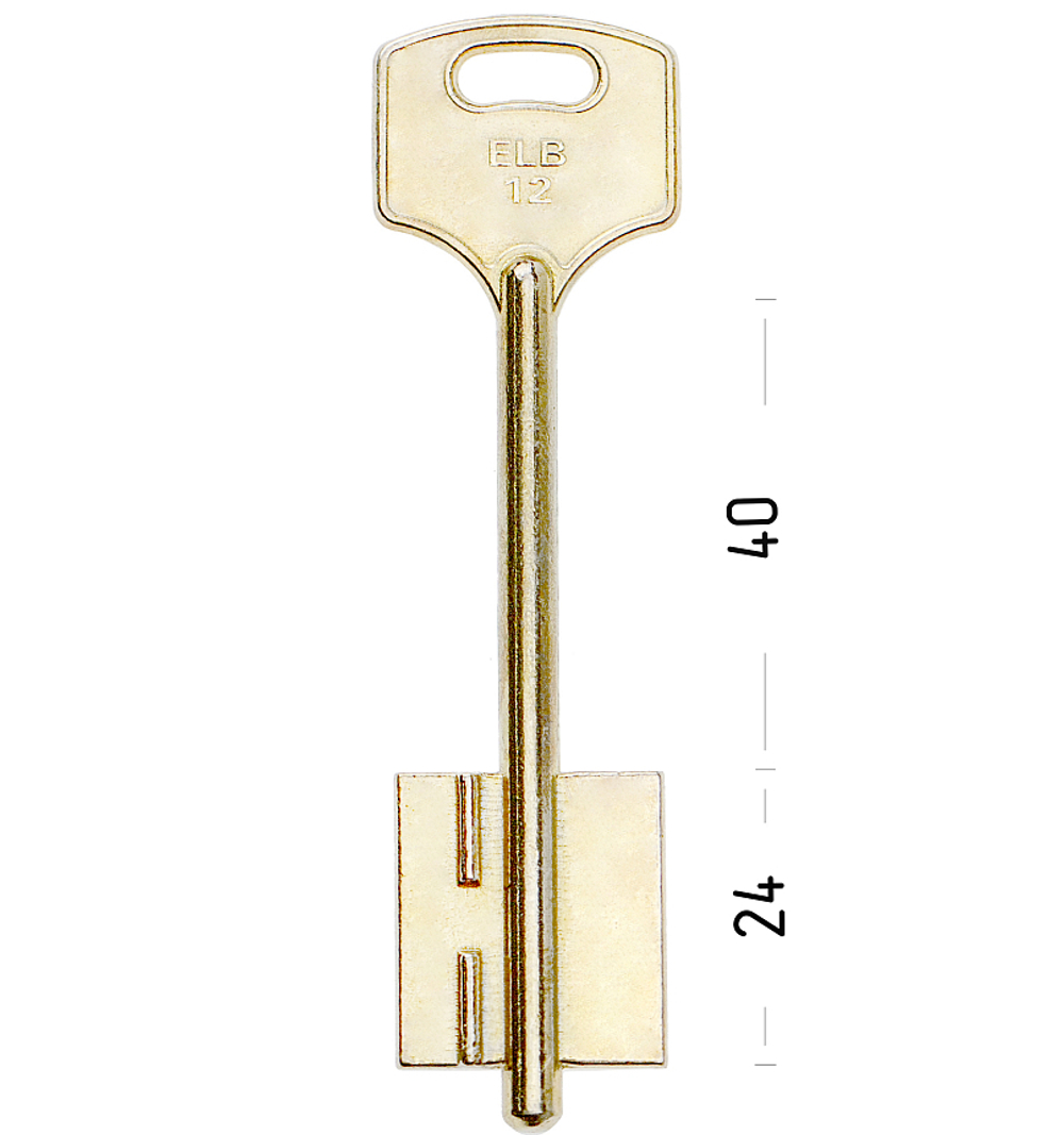 Заготовка сувальдного ключа 13950 ELB12D (желтый)