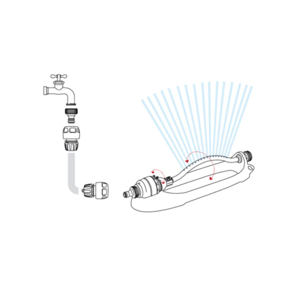 Дождеватель для полива GF GF80005666 осциллирующий с турбиной для огорода COMET | Другие бренды
