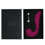 Бордовый вакуум-волновой вибратор 3-в-1 с язычком Calypso (Цвет: бордовый)