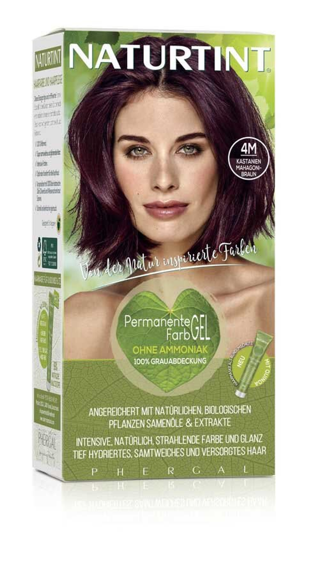 Краска для волос Naturtint 4M, цвет каштановый-махагоновый-коричневый, 165 мл