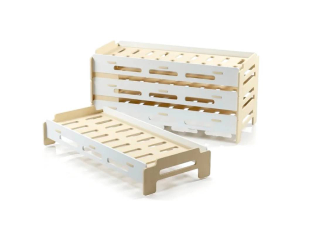 Кровать складируемая фанера, 1440*640*280, бесцветный лак