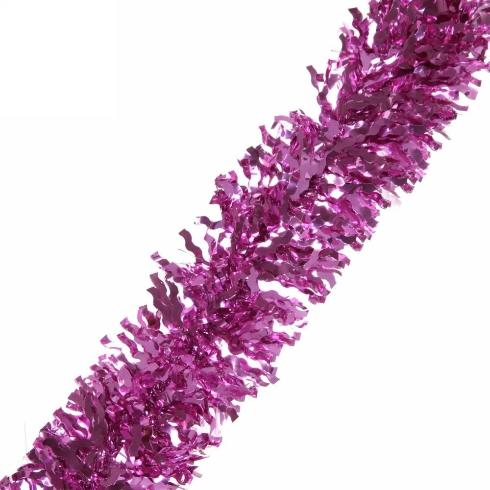 Мишура 2 м 9 см «Яркая змейка», Малиновый