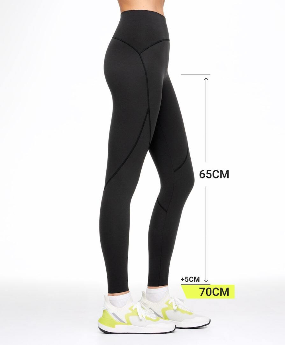 OYSHO Компрессионные легинсы Compressive Basic до щиколотки, длина 65 см, черный