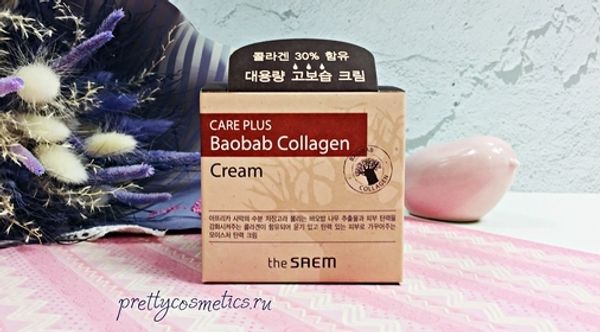 Полноценное восстановление кожи с The Saem Care Plus Baobab Collagen Cream