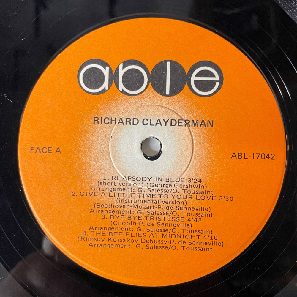 Винтажная виниловая пластинка LP Richard Clayderman Medley Concerto (Канада 1978)