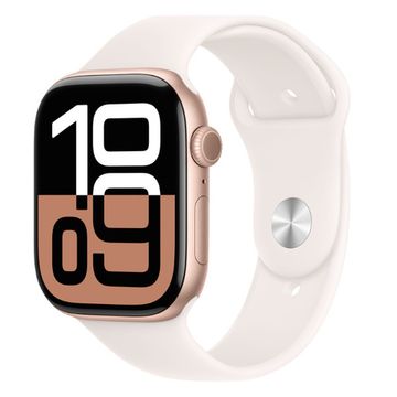 Часы Apple Watch Series 10 46mm Rose Gold Aluminium Case, Sport Band (Light Blush) M/L