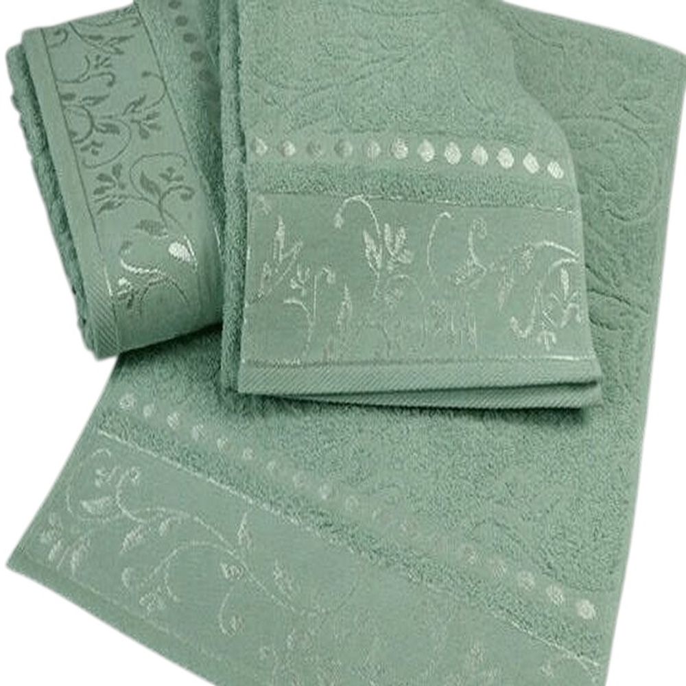 Набор из 3-х махровых полотенец "П37. Жаккард полынь" в упаковке, 100% хлопок, Россия. Набор из 3-х махровых полотенец "П37. Жаккард полынь" в упаковке, 100% хлопок, Россия.