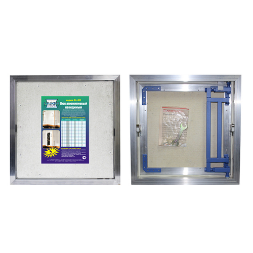 Люк скрытого монтажа ревизионный "под плитку" серия AL-KR 40/30 LYUKER (алюминиевый, нажимной)