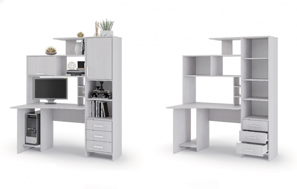 Стол компьютерный № 6*С Дуб анкор светлый / Дуб анкор светлый