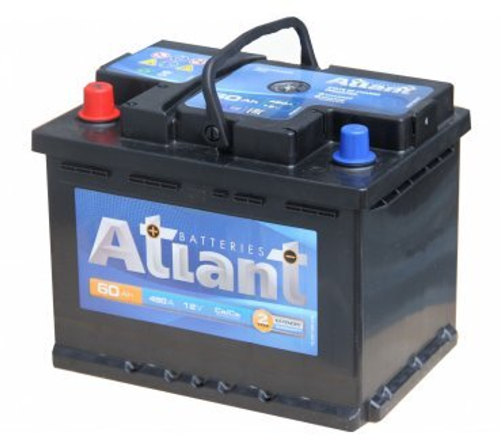 Аккумулятор 6СТ-60 А.ч., п.п., L+, ATLANT Extra Power