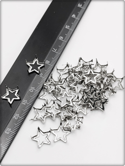 Клепки "Звёзды" 12х12мм (30шт) с цапами для декора.