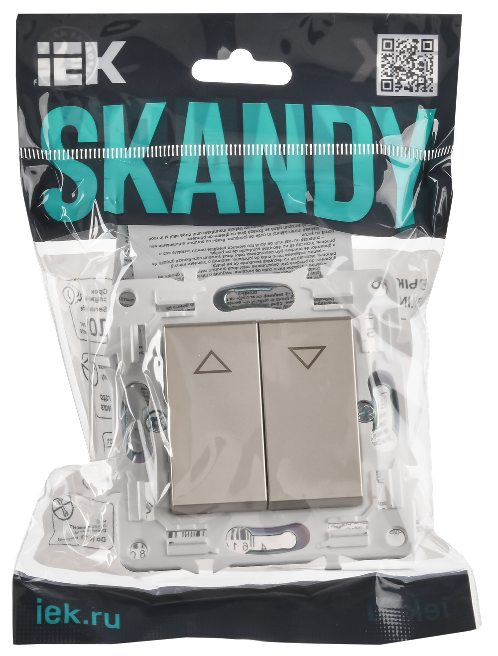 SKANDY Выключатель жалюзи 10А SK-V12Sh шампань IEK