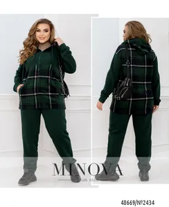 Костюм 2434-темно-зеленый Minova