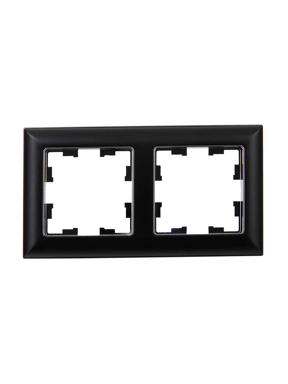 BRITE Рамка 2-местная РУ-2-Бр хром/черный IEK