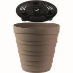 Кашпо для цветов пластиковое 3,5л d-19,7см «Бархан» Мокачино