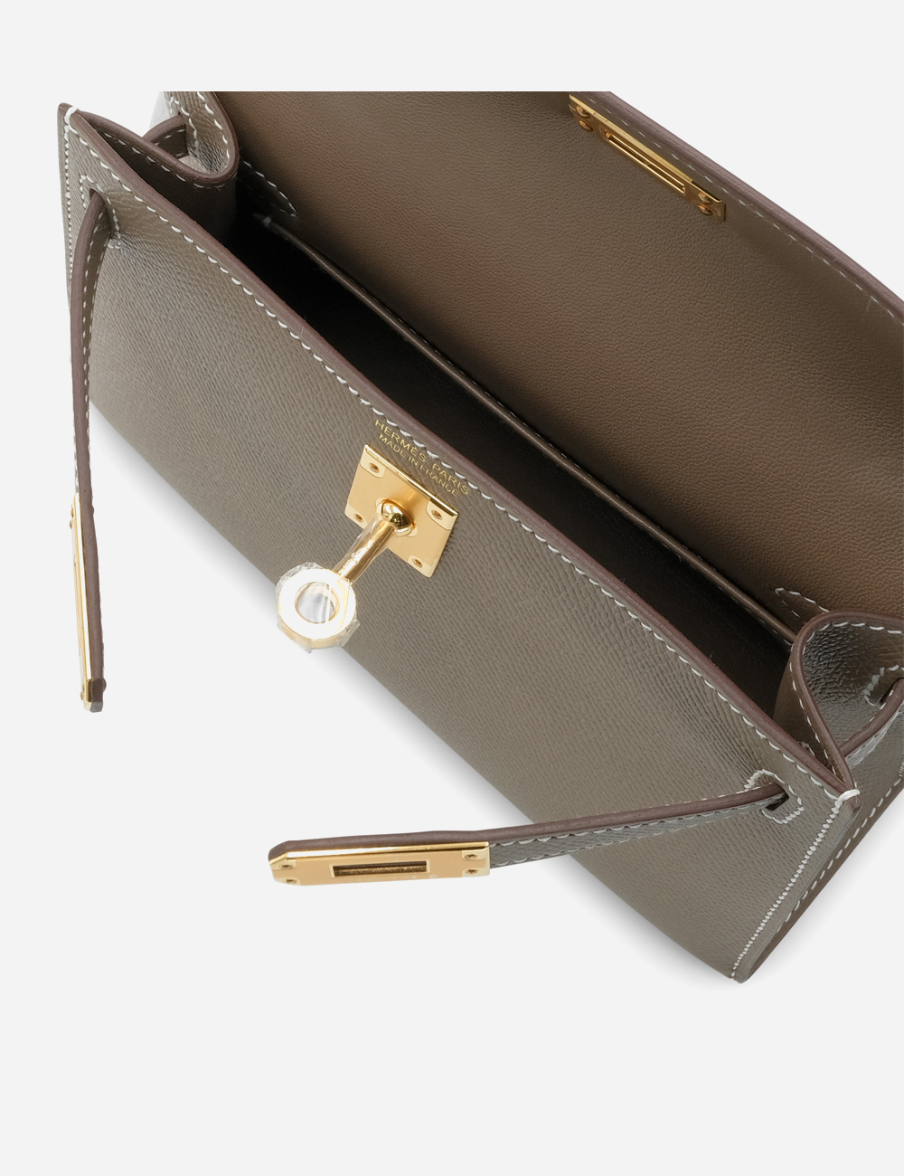 Сумка Hermes Epsom Mini Kelly 20 Gold Hardware "Etoupe"