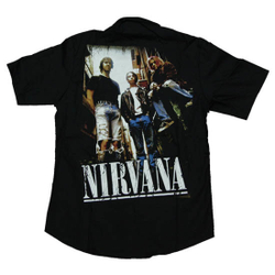 Рубашка Nirvana надпись вертикально