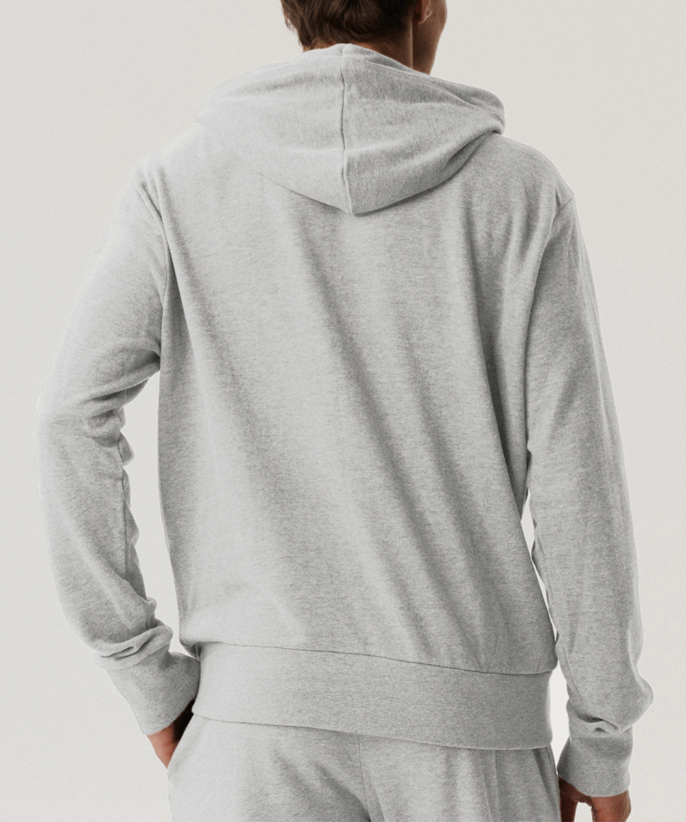Мужская толстовка с капюшоном Atlantic, 1 шт. в уп., хлопок, светло-серый меланж, HMT-001